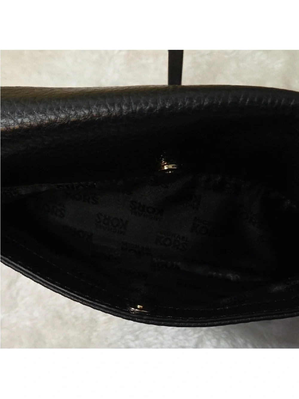 Michael Kors Black Shoulder Bag with Gold Chain